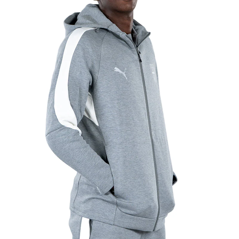 Felpa Hooded Evostripe Zip Grigia - Parma Calcio - Image 3