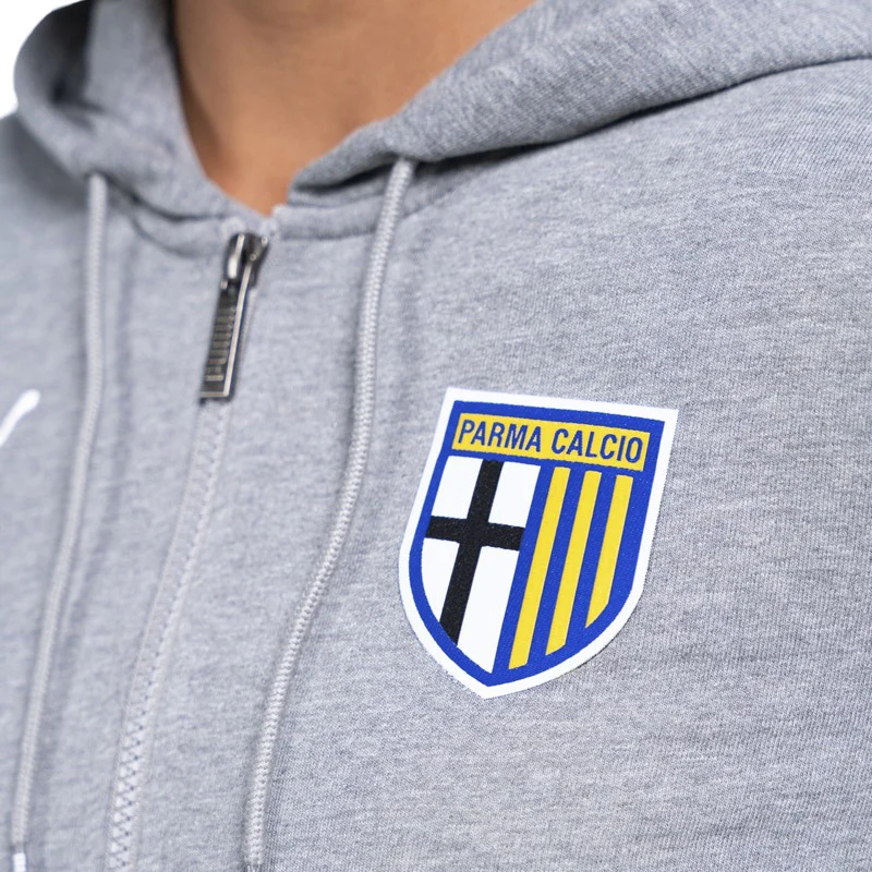 Felpa Hooded Woman Casuals Zip Grigia - Parma Calcio - Image 4