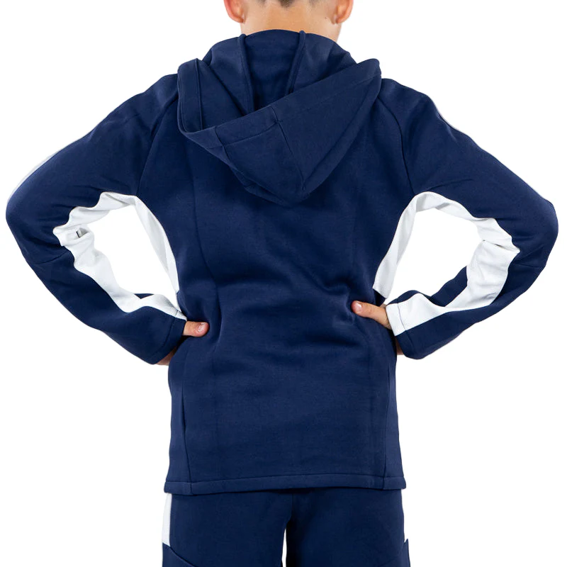 Felpa Junior Hooded Evostripe Zip Blu Navy - Parma Calcio - Image 5