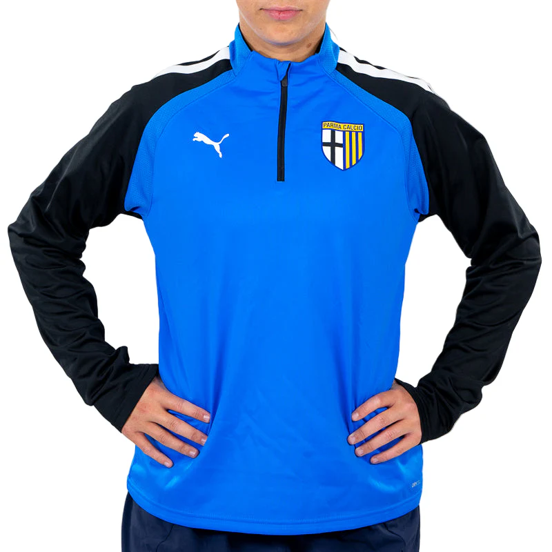 Felpa Woman 1/4 Zip Training Blu Elettrico - Parma Calcio - Image 3