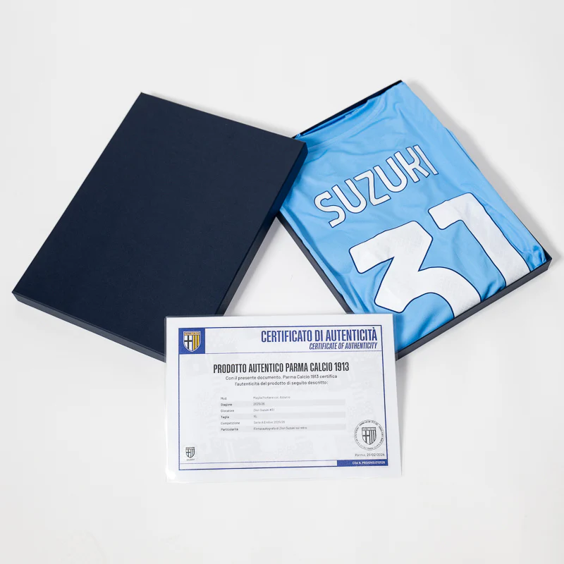 Maglia Gara Portiere Light Blue 25/26 autografata da Suzuki 31 - Parma Calcio