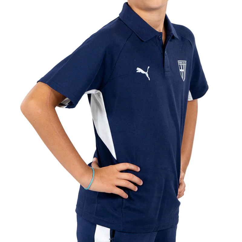 Polo Junior EvoStripe Blu Navy - Parma Calcio - Image 3