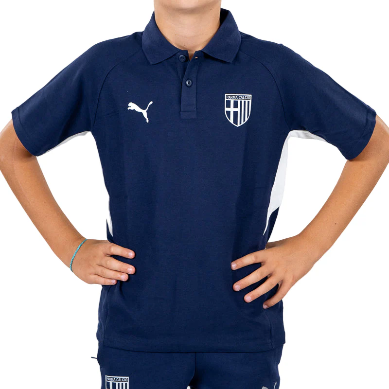 Polo Junior EvoStripe Blu Navy - Parma Calcio - Image 4